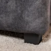 Riess-Ambiente Boxbetten|Samt Möbel > Boxbett PARIS 180x200cm grau Samt mit Stauraum und Lattenrost