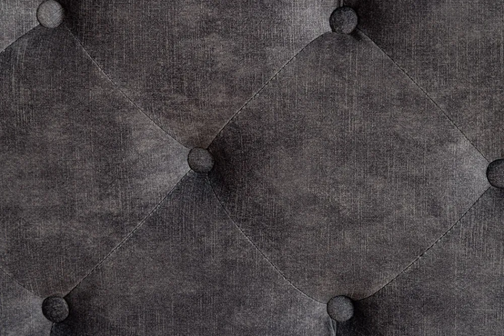 Riess-Ambiente Boxbetten|Samt Möbel > Boxbett PARIS 180x200cm grau Samt mit Stauraum inkl. Matratze und Topper