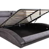 Riess-Ambiente Polsterbetten|Samt Möbel > Boxbett SWING 180x200cm grau Vogue Seiden Samtstoff inkl. Stauraum und Lattenrost