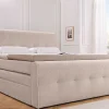 Riess-Ambiente Boxspringbetten > Boxspringbett SIGNUM 180x200cm beige Bouclé inkl. Stauraum Matratze Topper Matratze
