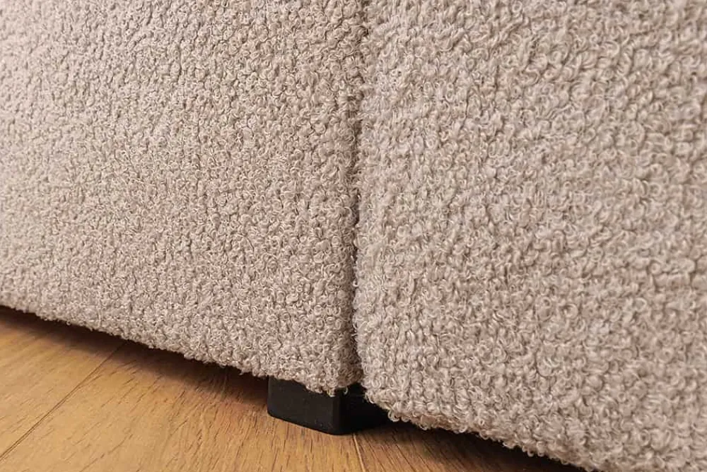 Riess-Ambiente Boxspringbetten > Boxspringbett SIGNUM 180x200cm beige Bouclé inkl. Stauraum Matratze Topper Matratze