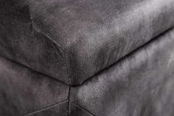 Riess-Ambiente Sitzbänke|Samt Möbel > Chesterfield Bettbank EXTRAVAGANCIA 140cm grau Samt mit Stauraum