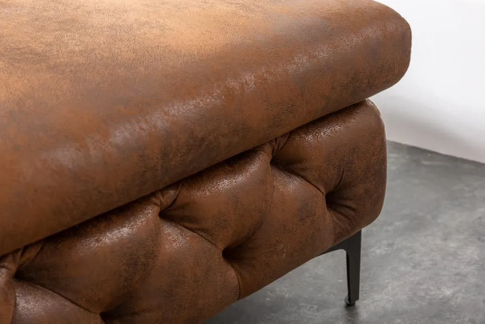 Riess-Ambiente Ecksofa > Chesterfield Ecksofa MODERN BAROCK 275cm antik braun Microfaser 3-Sitzer Federkern