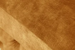 Riess-Ambiente Sitzhocker|Samt Möbel > Chesterfield Hocker MODERN BAROCK 90cm senfgelb Samt Sitzhocker Fußhocker