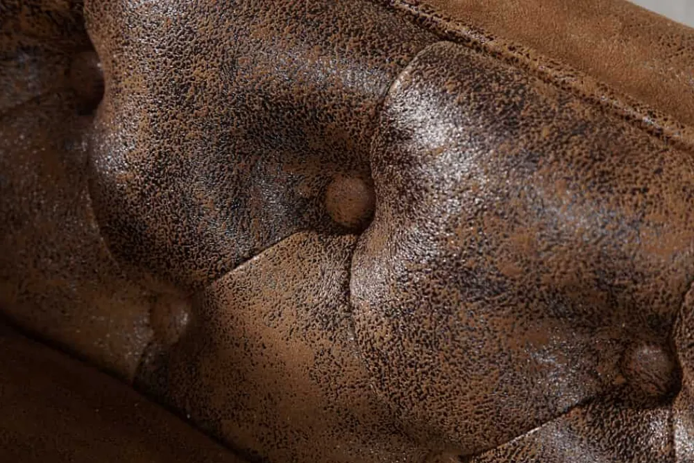 Riess-Ambiente Liegen > Chesterfield Récamière 170cm antik braun mit Knopfheftung und Nietenbesatz