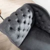 Riess-Ambiente Liegen > Chesterfield Récamière 170cm antik grau mit Knopfheftung und Nietenbesatz