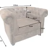 Riess-Ambiente Sessel > Chesterfield Sessel 110cm antik braun mit Knopfheftung und Federkern