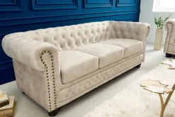 Riess-Ambiente Samt Möbel|3-Sitzer Sofa ><noscript><img width=