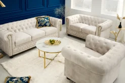 Riess-Ambiente Samt Möbel|3-Sitzer Sofa ><noscript><img width=