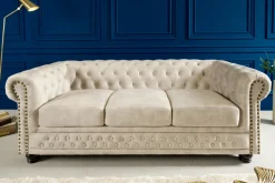 Riess-Ambiente Samt Möbel|3-Sitzer Sofa ><noscript><img width=