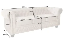 Riess-Ambiente Samt Möbel|3-Sitzer Sofa ><noscript><img width=