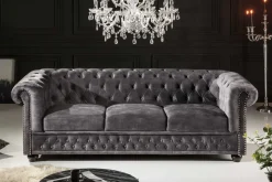 Riess-Ambiente Samt Möbel|3-Sitzer Sofa ><noscript><img width=