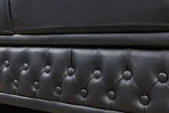 Riess-Ambiente 3-Sitzer Sofa > Chesterfield 3-Sitzer Sofa 205cm schwarz Nietenbesatz Federkern