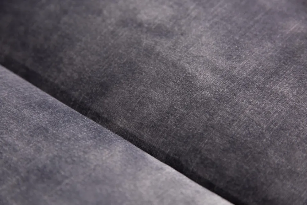 Riess-Ambiente Samt Möbel|Retro Möbel > Chesterfield 3-Sitzer Sofa MODERN BAROCK 235cm dunkelgrau Samt Federkern Metallfüße