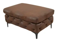 Riess-Ambiente Polsterhocker|Sitzhocker > Chesterfield Sitzhocker MODERN BAROCK 90cm antik braun Fußhocker