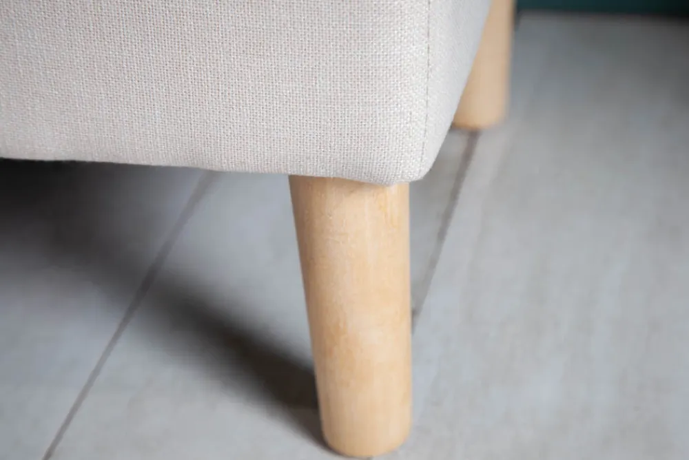 Riess-Ambiente Sitzbänke > Chesterfield Truhenbank CASTLE 100cm beige Sitzbank Landhausstil mit Stauraum