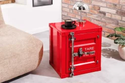 Riess-Ambiente Industrial Loft|Nachttische > Container-Schrank GLOBETROTTER 50cm rot Metall Nachttisch Beistellschrank