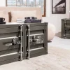 Riess-Ambiente Industrial Loft|Tv- & Lowboards > Container-Schrank GLOBETROTTER 80cm anthrazit Metall Couchtisch mit Flügeltüren Kommode