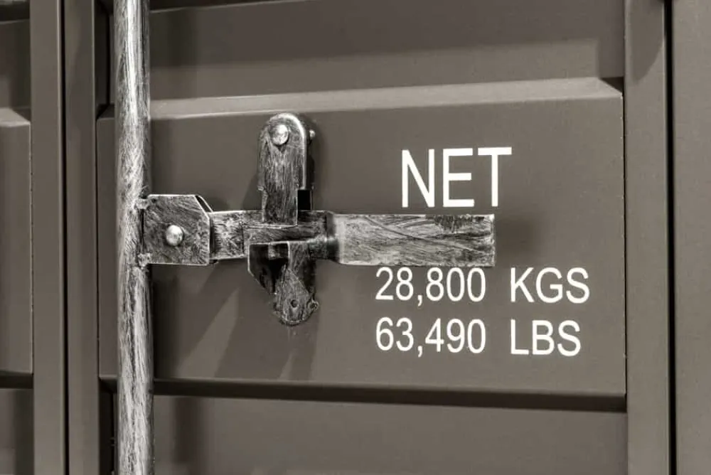 Riess-Ambiente Industrial Loft|Tv- & Lowboards > Container-Schrank GLOBETROTTER 80cm anthrazit Metall Couchtisch mit Flügeltüren Kommode
