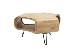 Riess-Ambiente Mehr...|Couchtische > Couchtisch ORGANIC LIVING 70cm natur cream finish Mangoholz mit Hairpin Legs