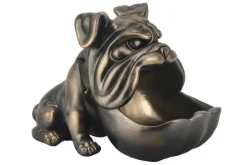 Riess-Ambiente Dekoration|Schalen > Deko-Figur BULLDOG 30cm bronze mit Ablagefach handmade