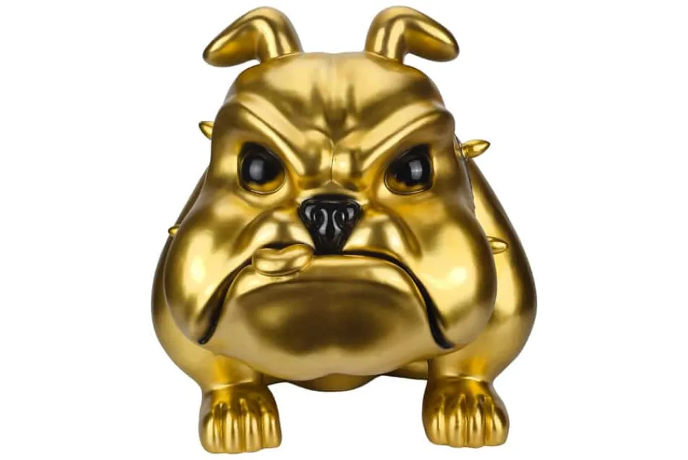 Riess-Ambiente Dekoration|Goldene Möbel > Deko-Figur BULLDOG 70cm gold handmade Hunde-Skulptur