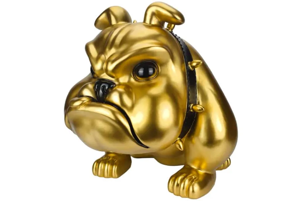 Riess-Ambiente Dekoration|Goldene Möbel > Deko-Figur BULLDOG 70cm gold handmade Hunde-Skulptur