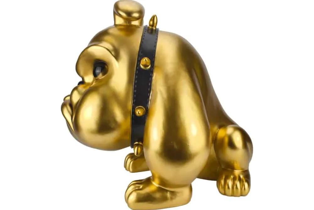 Riess-Ambiente Dekoration|Goldene Möbel > Deko-Figur BULLDOG 70cm gold handmade Hunde-Skulptur