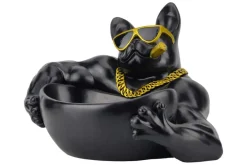 Riess-Ambiente Dekoration|Schalen > Deko-Figur BULLDOG 35cm schwarz handmade Schale mit Ablagefach