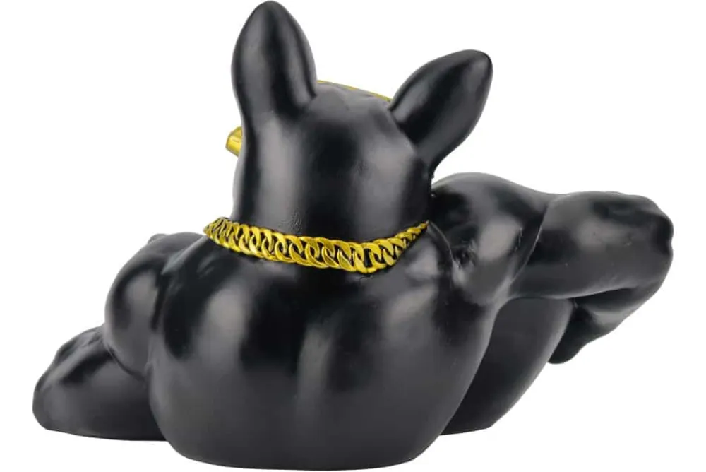 Riess-Ambiente Dekoration|Schalen > Deko-Figur BULLDOG 35cm schwarz handmade Schale mit Ablagefach