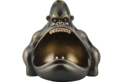 Riess-Ambiente Dekoration|Schalen > Deko-Figur KING APE 25cm bronze mit Ablagefach handmade Schale