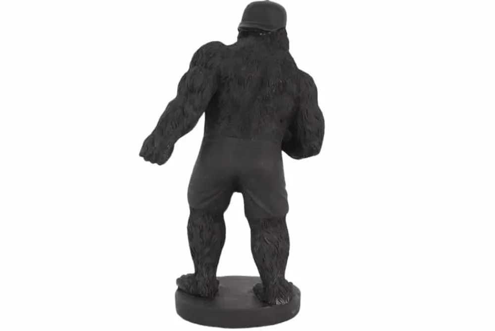 Riess-Ambiente Dekoration > Deko-Figur KING APE 30cm schwarz gold Gorilla mit Hantel handmade