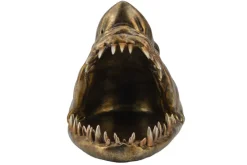 Riess-Ambiente Dekoration|Schalen > Deko-Figur SHARK HEAD 25cm bronze mit Ablagefach handmade