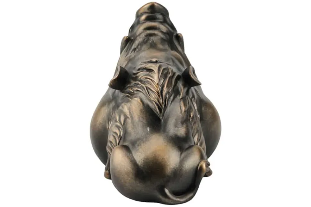 Riess-Ambiente Dekoration|Schalen > Deko-Figur WARTHOG 35cm bronze mit Ablagefach handmade