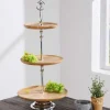Riess-Ambiente Mehr...|Wohnaccessoires > Dekorative Etagere PURE NATURE 68cm silber Mangoholz handmade drei Etagen