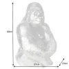Riess-Ambiente Dekoration > Dekorative Gorillafigur KONG 40cm silber handmade Metall Skulptur