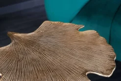 Riess-Ambiente Beistelltische|Goldene Möbel > Dekorativer Beistelltisch GINKGO LEAF 55cm gold handmade Metall