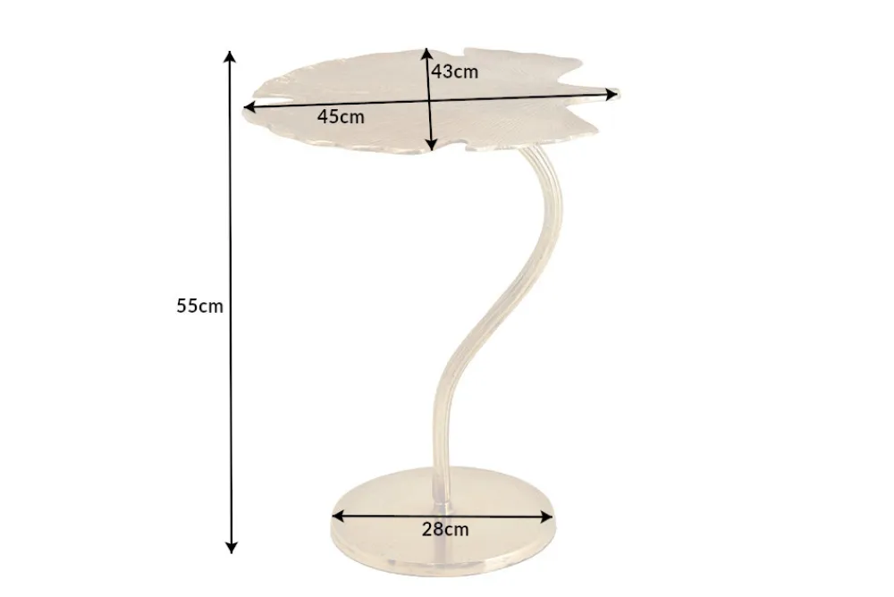 Riess-Ambiente Beistelltische|Goldene Möbel > Dekorativer Beistelltisch GINKGO LEAF 55cm gold handmade Metall
