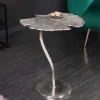Riess-Ambiente Beistelltische > Dekorativer Beistelltisch GINKGO LEAF 55cm silber handmade Metall