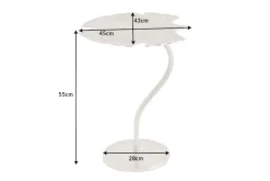 Riess-Ambiente Beistelltische > Dekorativer Beistelltisch GINKGO LEAF 55cm silber handmade Metall