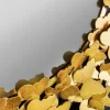 Riess-Ambiente Goldene Möbel|Spiegel > Dekorativer Wandspiegel BUTTERFLY 80cm gold Metall rund handmade Schmetterling Rahmen