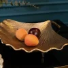 Riess-Ambiente Goldene Möbel|Schalen > Dekorative Schale GINKGO 45cm gold handmade Metall