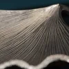 Riess-Ambiente Schalen > Dekorative Schale GINKGO 45cm silber handmade Metall