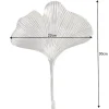 Riess-Ambiente Wanddekoration|Garderoben > Dekoratives Kleiderhaken 3er Set GINKGO 30cm silber handmade Metall