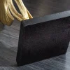 Riess-Ambiente Goldene Möbel|Tischlampen > Dekorative Tischlampe GINKGO 62cm schwarz gold Metall Skulptur Leuchte mit Marmorfuß