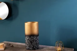 Riess-Ambiente Dekoration|Goldene Möbel > Dekorative Vase ABSTRACT 30cm gold Metall Patina handmade