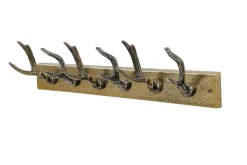 Riess-Ambiente Garderoben > Dekorative Wandgarderobe DEER 50cm messing Metall Hirschgeweih Kleiderhaken