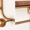 Riess-Ambiente Wandregale|Goldene Möbel > Dekorative Wandgarderobe HERITAGE 80cm natur gold messing Pinie Metall mit Ablage