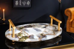 Riess-Ambiente Goldene Möbel|Etageren & Tabletts ><noscript><img width=