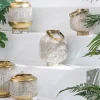 Riess-Ambiente Dekoration|Goldene Möbel > Deko Windlicht ORIENT 20cm gold Metall mit Patina handmade Laterne